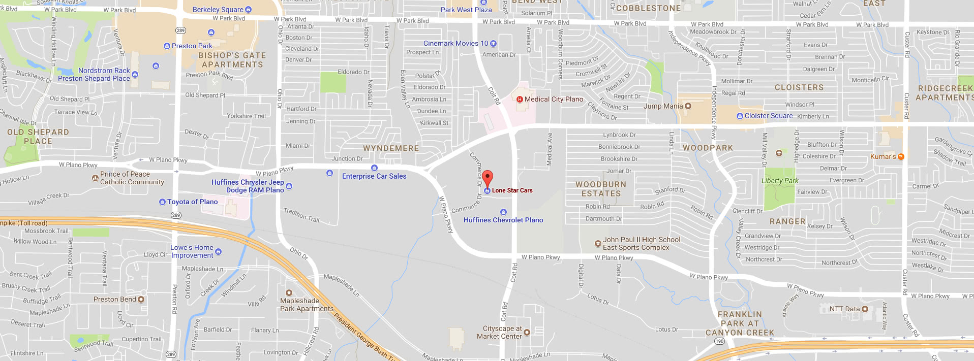 Map 1212 Commerce Drive Plano Texas, 75093
