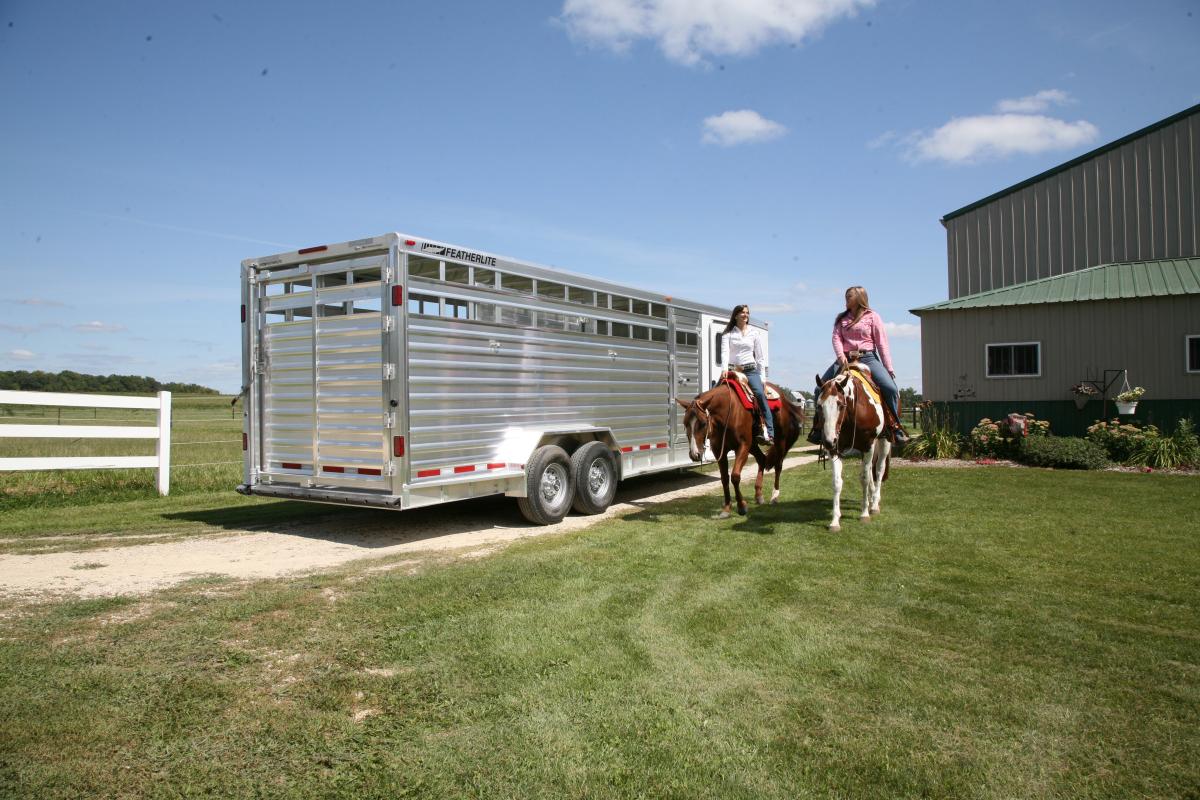 featherlite trailer stock combo aluminum