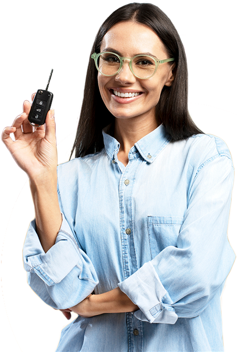 Woman holding keys
